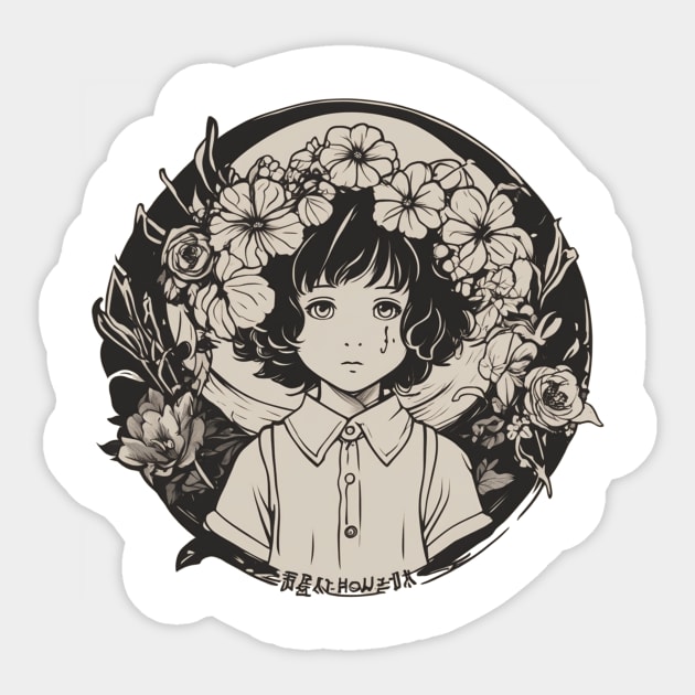 Flower Child Sticker by PlushFutura